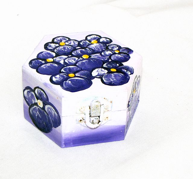 cutie din lemn hexagon - 009 cutie din lemn hexagon - 009